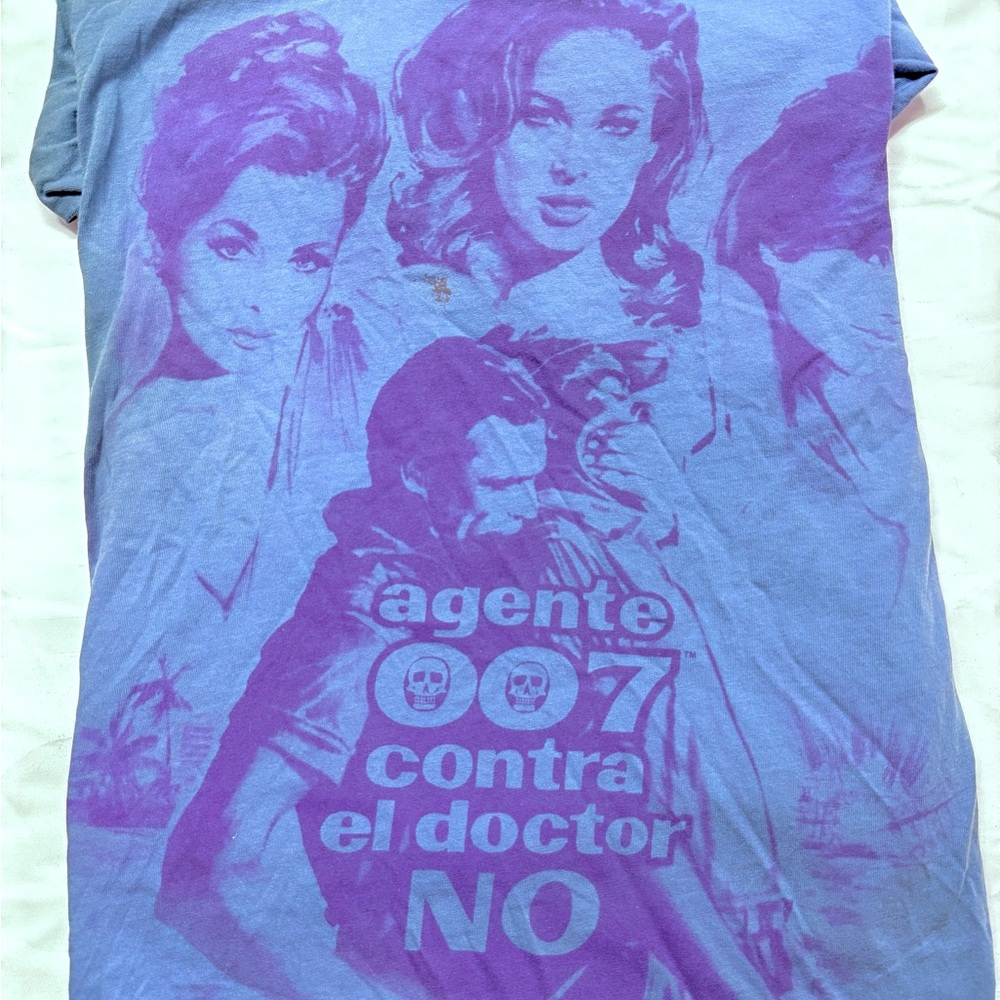 Guess Mens Agent James Bond Agente 007 Contra El Doctor No Shirt Large